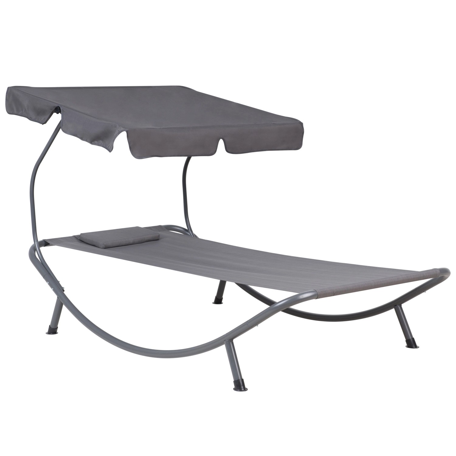 Beliani Gartenliege Grau 200x110x110 günstig online kaufen