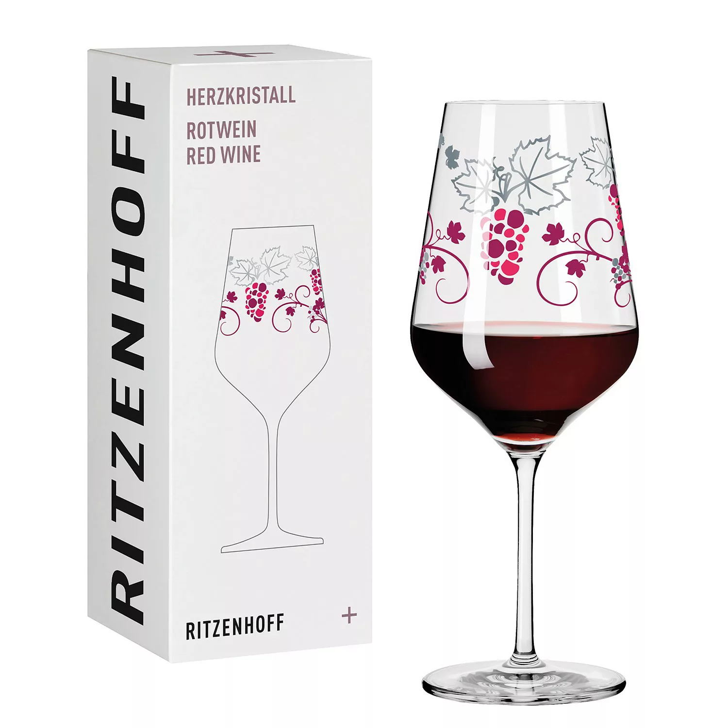 home24 Rotweinglas Herzkristall IV günstig online kaufen