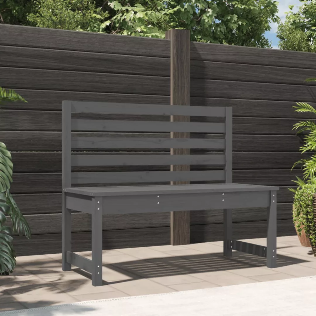 Vidaxl Gartenbank Grau 109 Cm Massivholz Kiefer günstig online kaufen