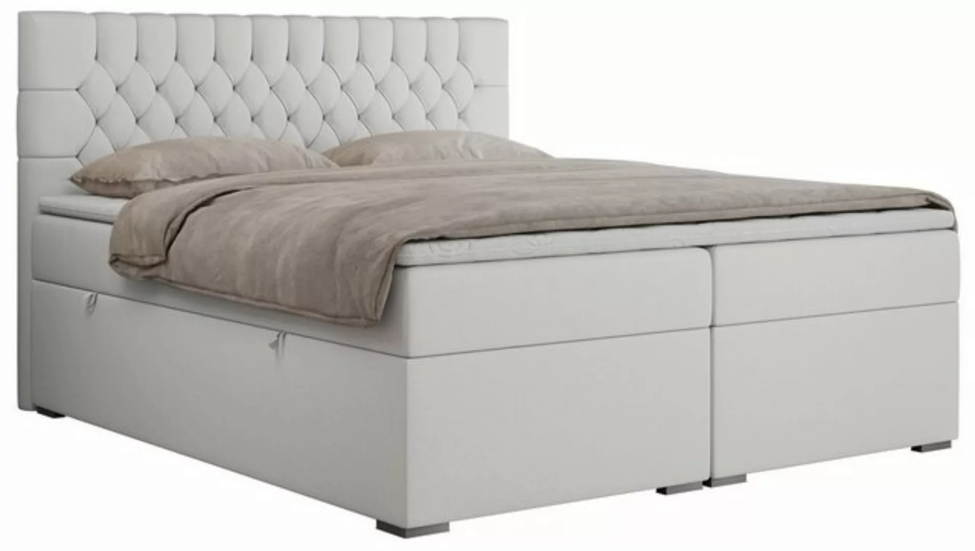 MKS MÖBEL Boxspringbett PERA, Doppelbett mit Multipocket-Matratze- Polsterb günstig online kaufen