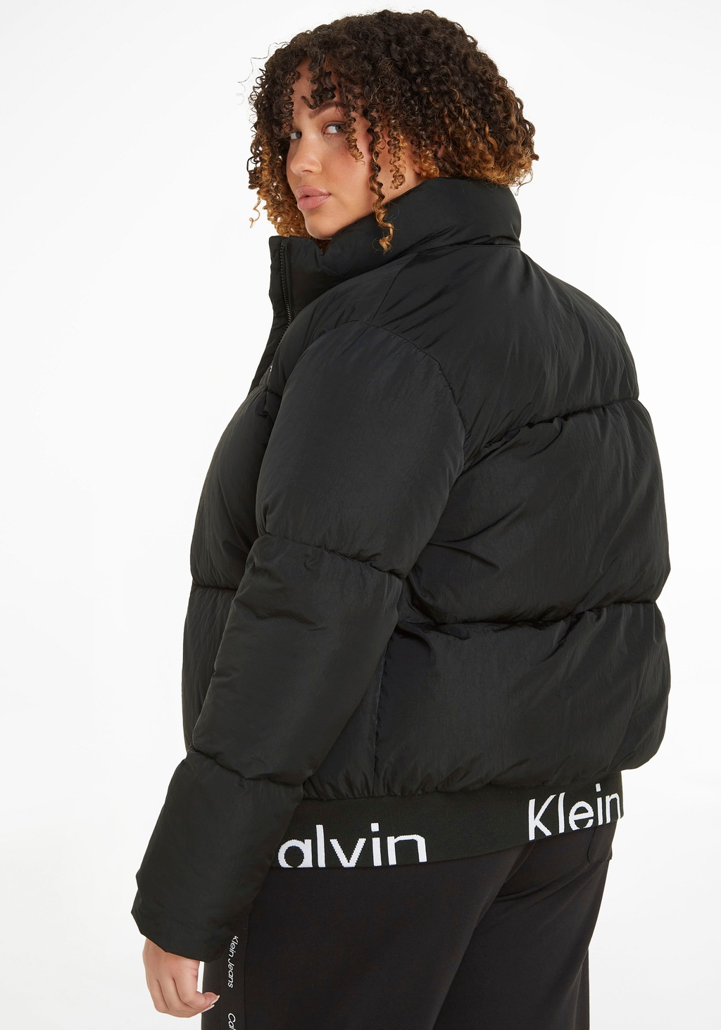 Calvin Klein Jeans Plus Steppjacke "PLUS LOGO HEM SHORT PUFFER", mit elasti günstig online kaufen