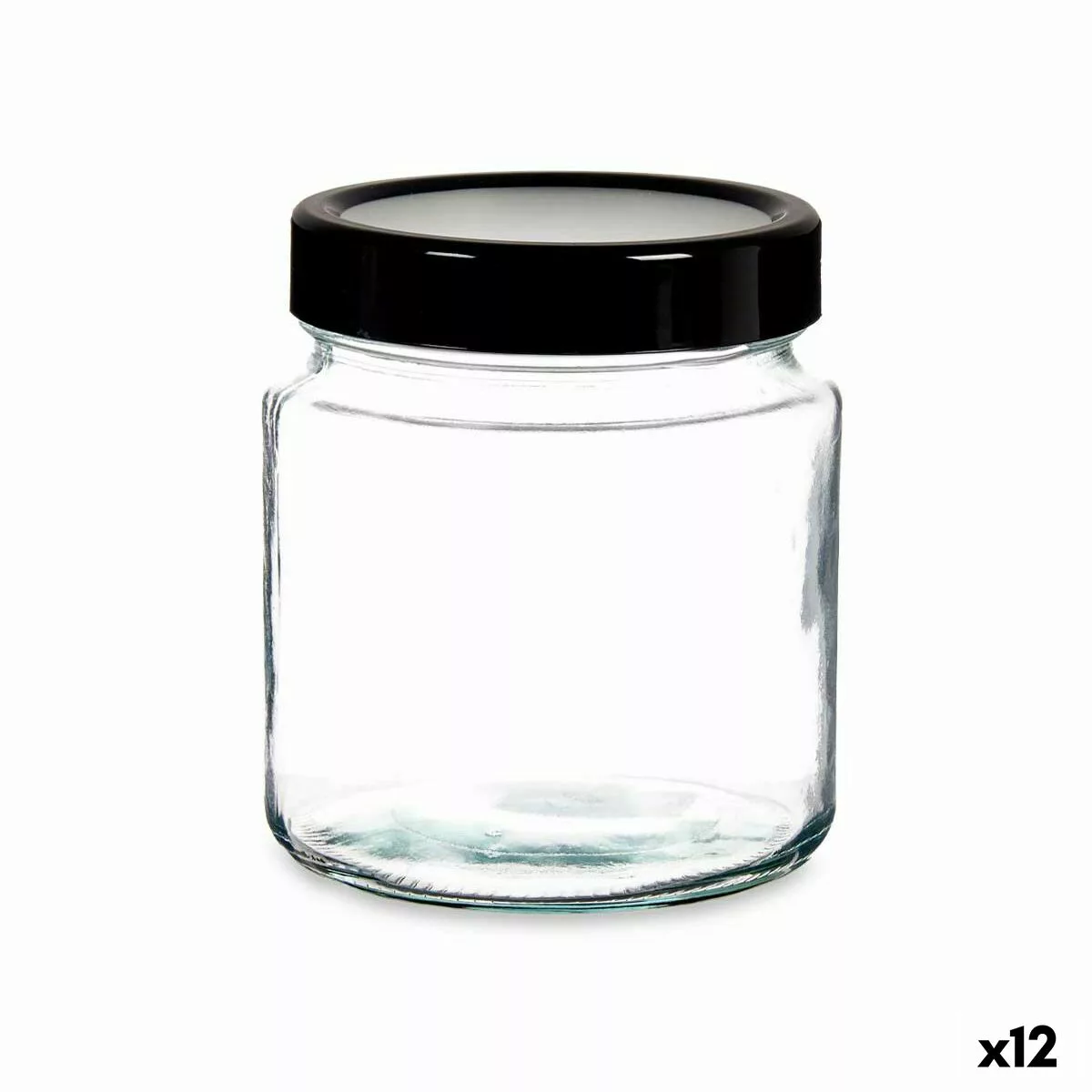 Gefäß Schwarz Durchsichtig Glas (1 L) (12 Stück) günstig online kaufen