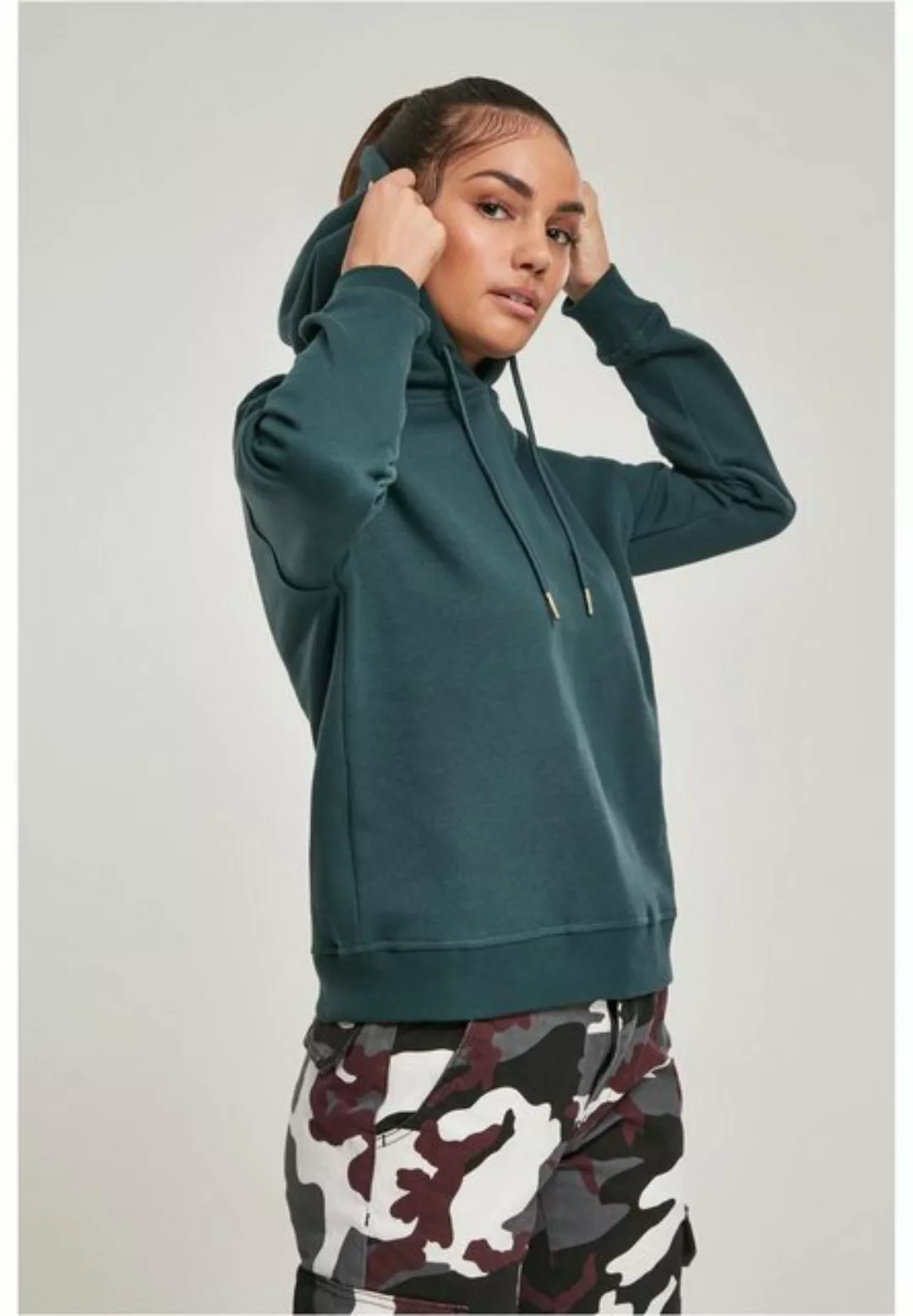 URBAN CLASSICS Kapuzenpullover TB1524 - Ladies Hoody bottlegreen M günstig online kaufen