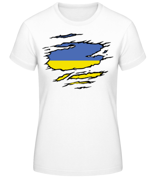 Zerrissene Flagge Ukraine · Frauen Basic T-Shirt günstig online kaufen