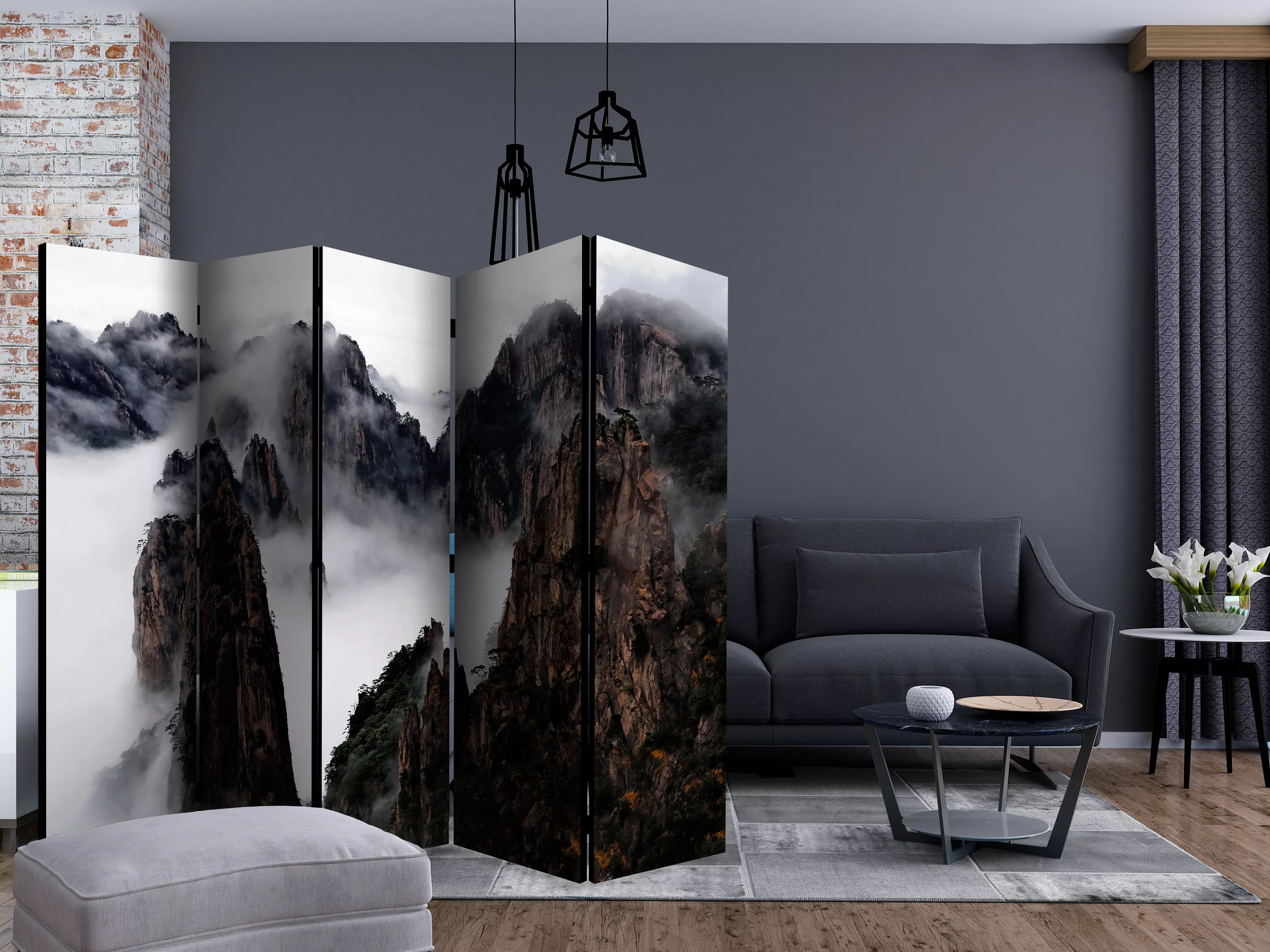 5-teiliges Paravent - Sea Of Clouds In Huangshan Mountain, China Ii [room günstig online kaufen