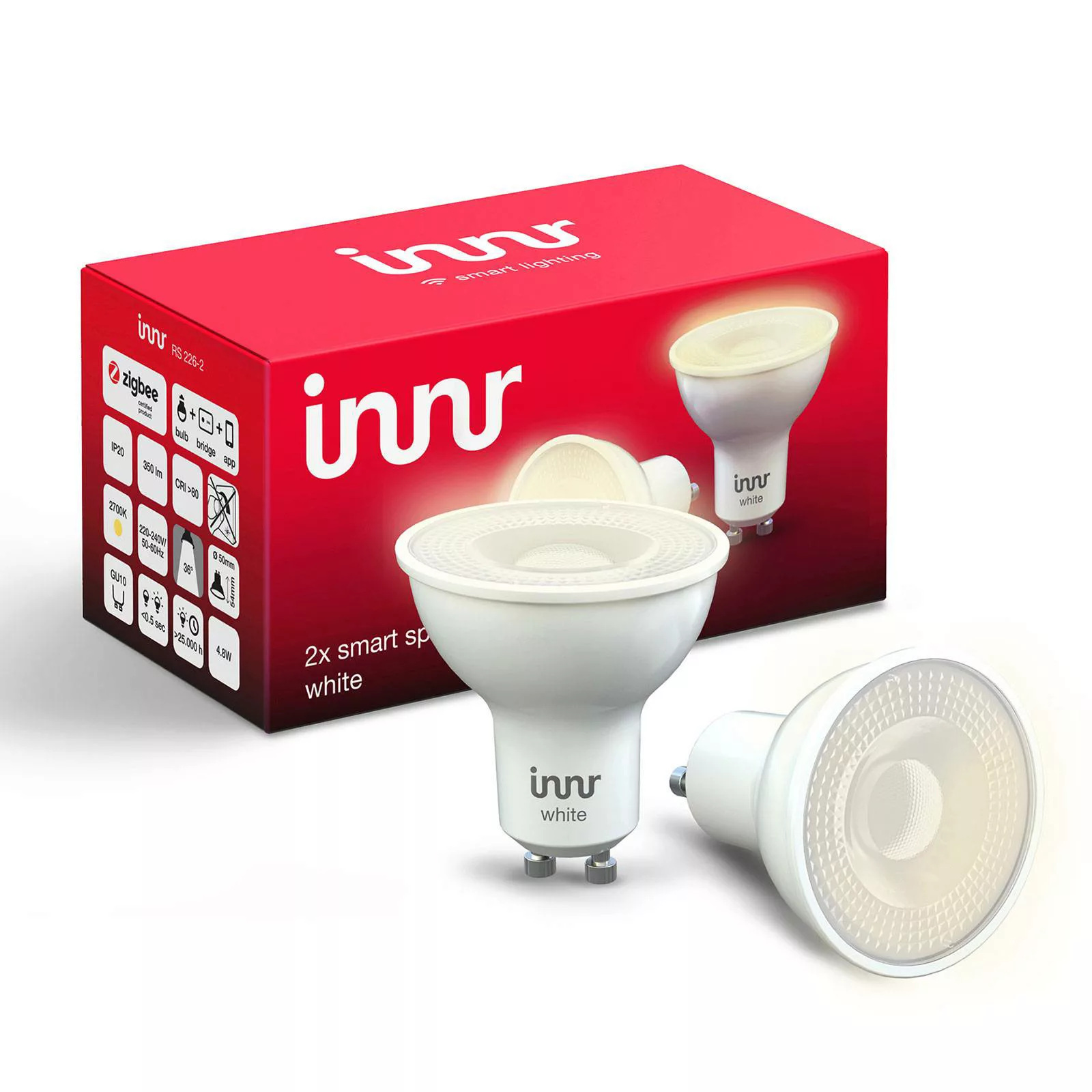 Innr Smart LED-Spot GU10 4,8W 36° 390lm 827 2er günstig online kaufen
