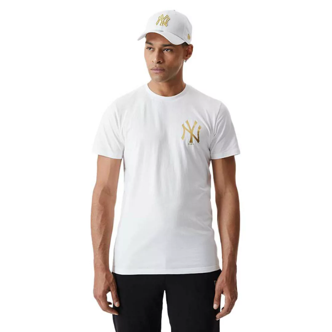 New Era Metallic New York Yankees Kurzärmeliges T-shirt L White günstig online kaufen