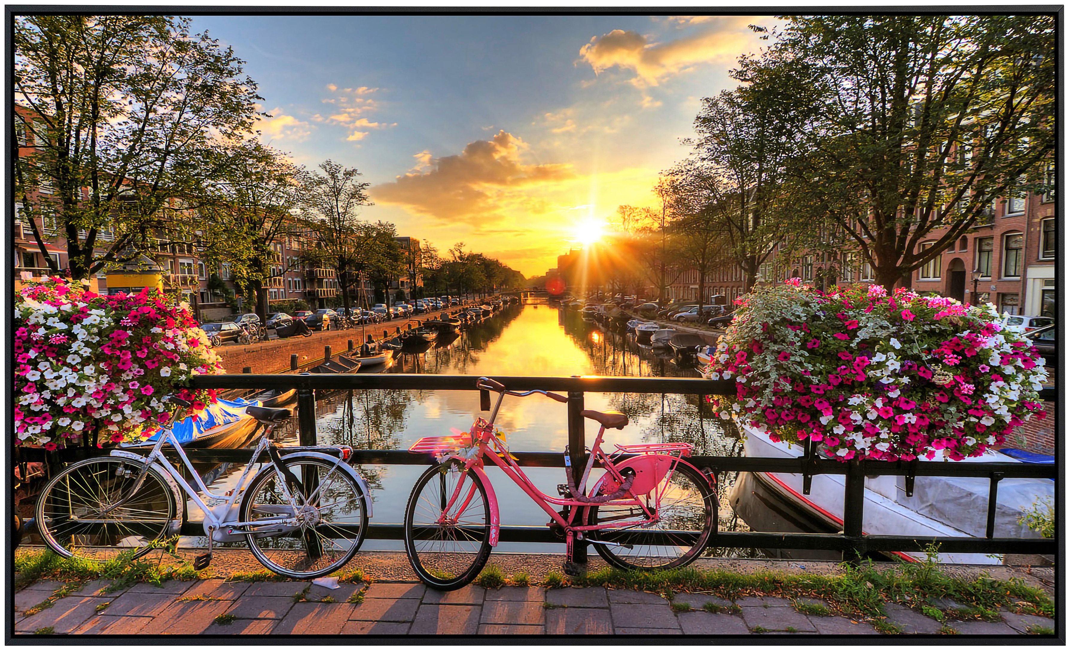 Papermoon Infrarotheizung »Amsterdam Sonnenaufgang«, sehr angenehme Strahlu günstig online kaufen
