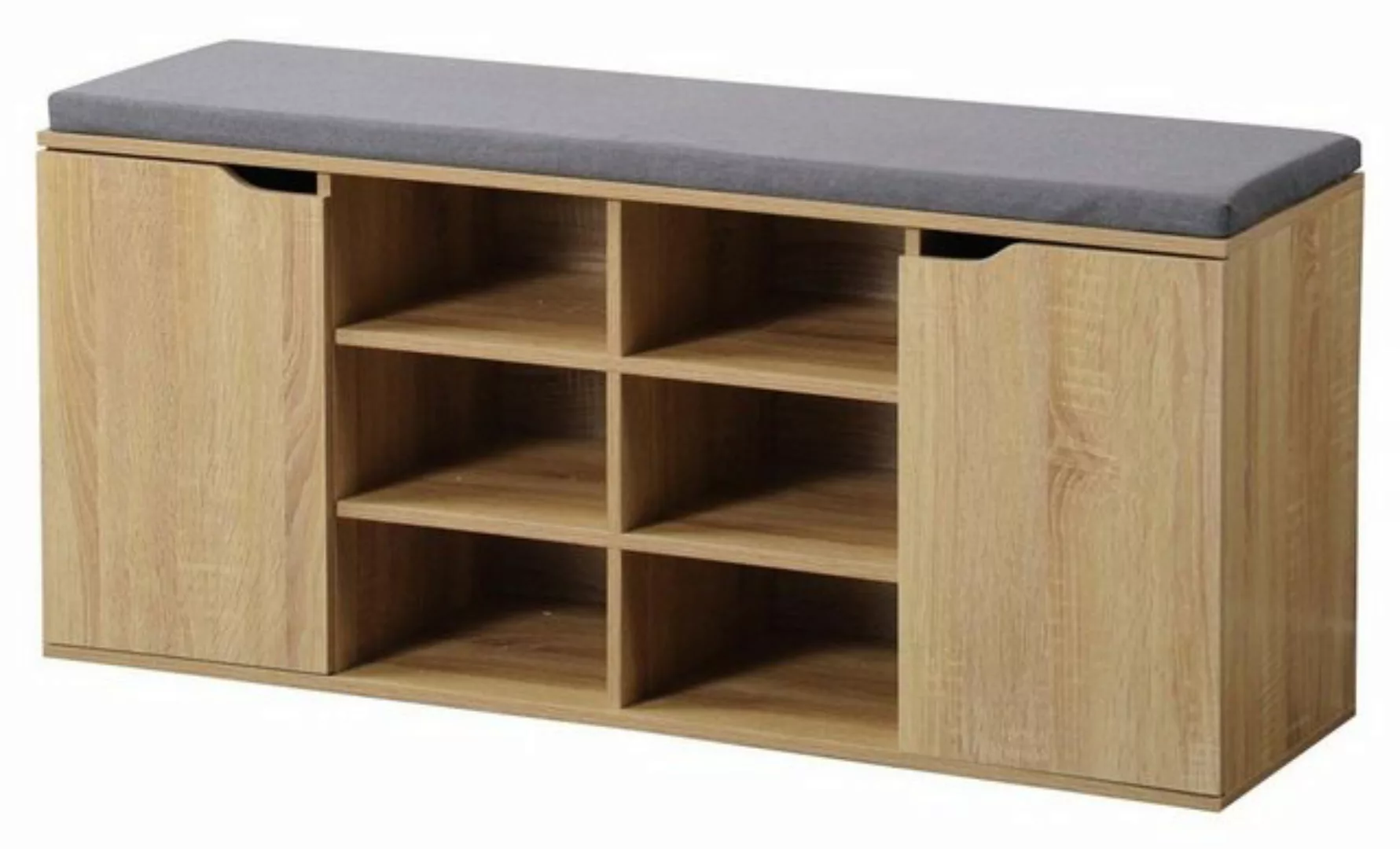 Kesper Schuhschrank mit Sitzkissen Eiche Spanplatte B/H/T: ca. 103x48x30,5 günstig online kaufen