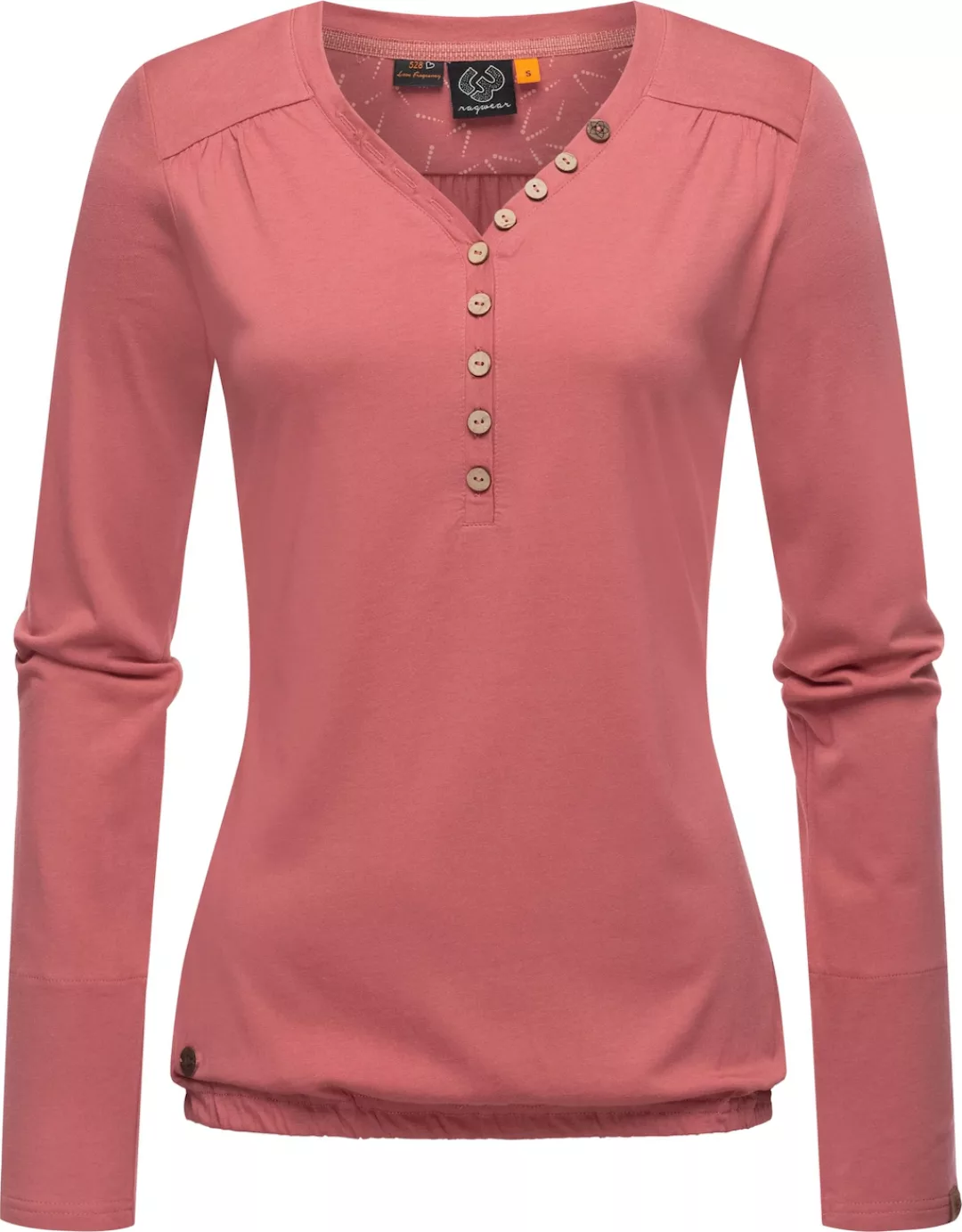 Ragwear Langarmshirt "Pinchi", Stylisches Damen Longsleeve mit Knöpfen günstig online kaufen