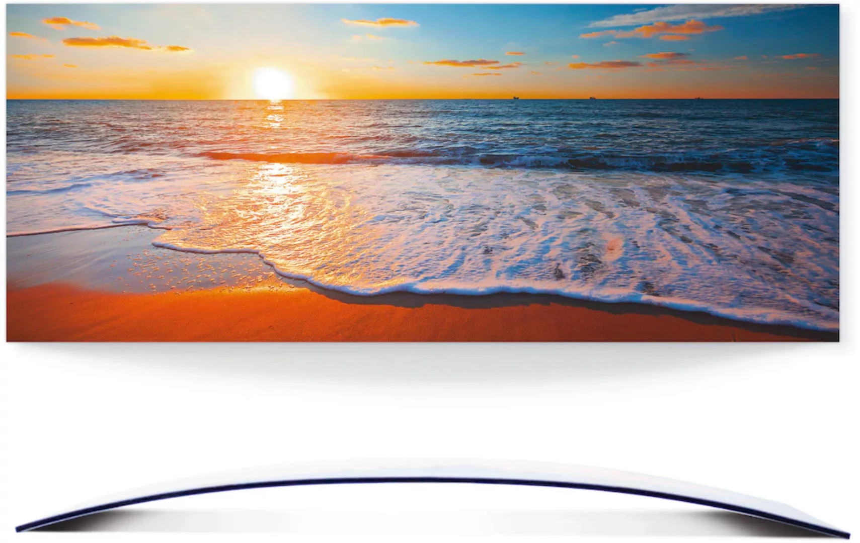 Artland Wandbild "Sonnenuntergang und das Meer", Strand, (1 St.), 3D Optik günstig online kaufen