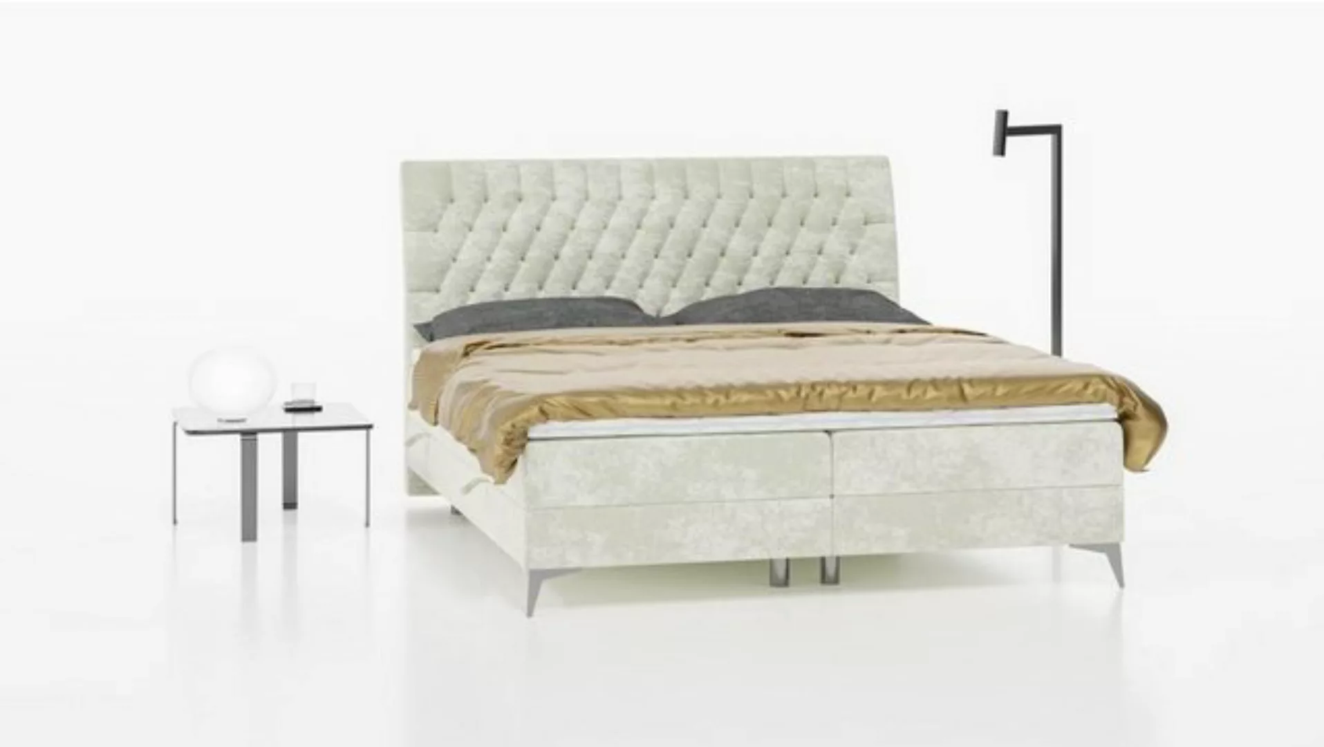 JVmoebel Boxspringbett Chesterfield Bett Design Luxus Doppelbett Schlafzimm günstig online kaufen