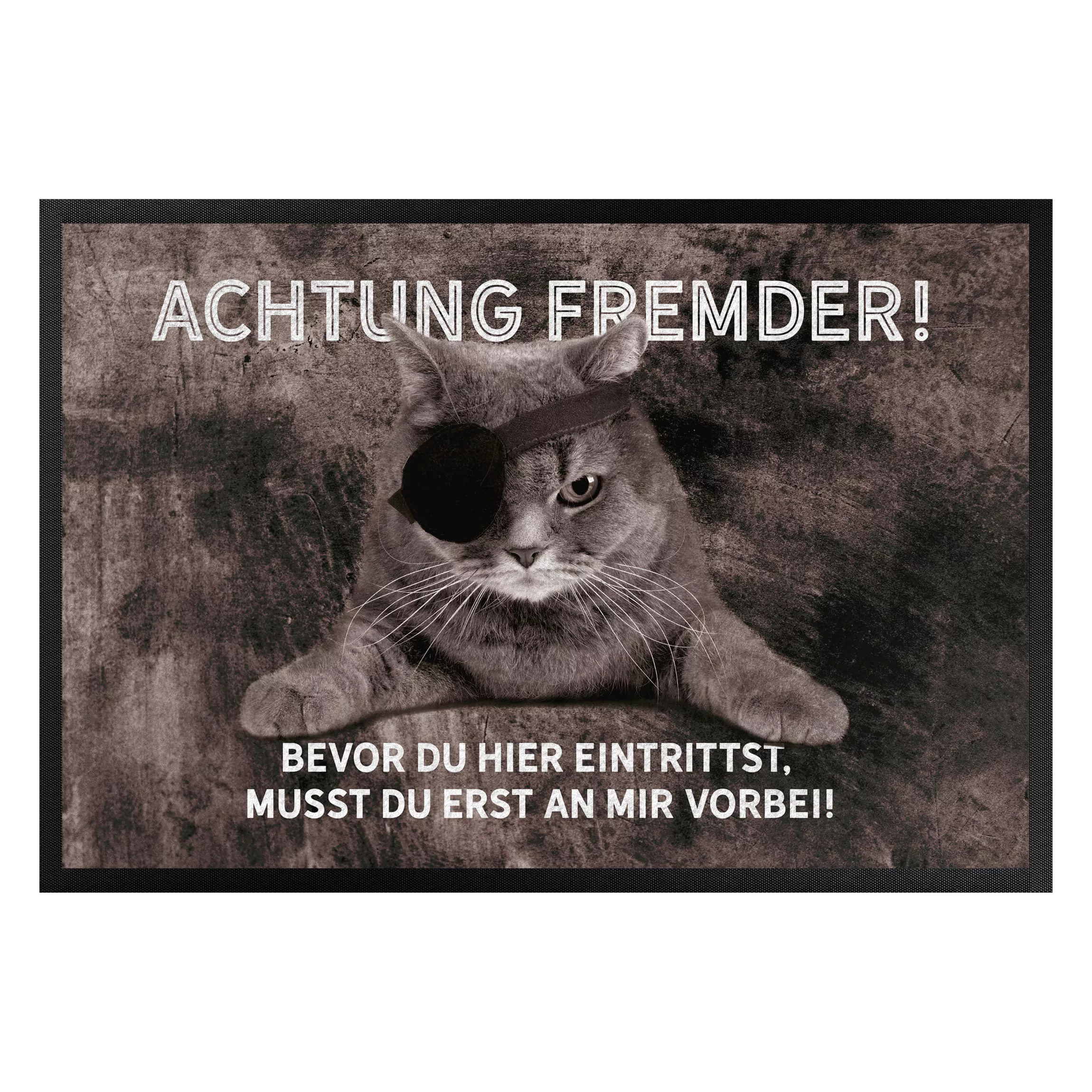 Fußmatte Spruch Achtung Fremder günstig online kaufen