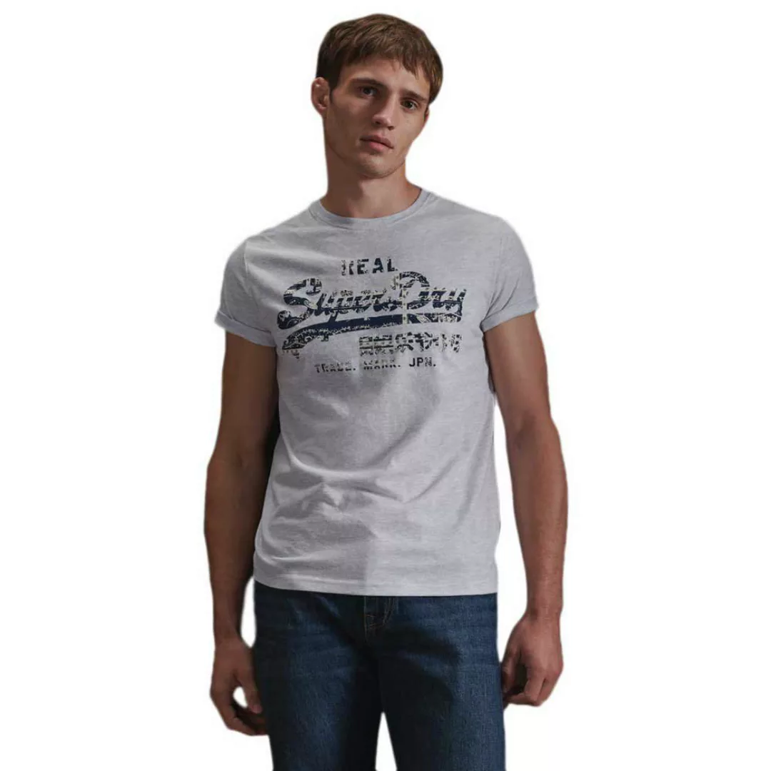 Superdry Vintage Logo Infill Kurzarm T-shirt S Ice Marl günstig online kaufen