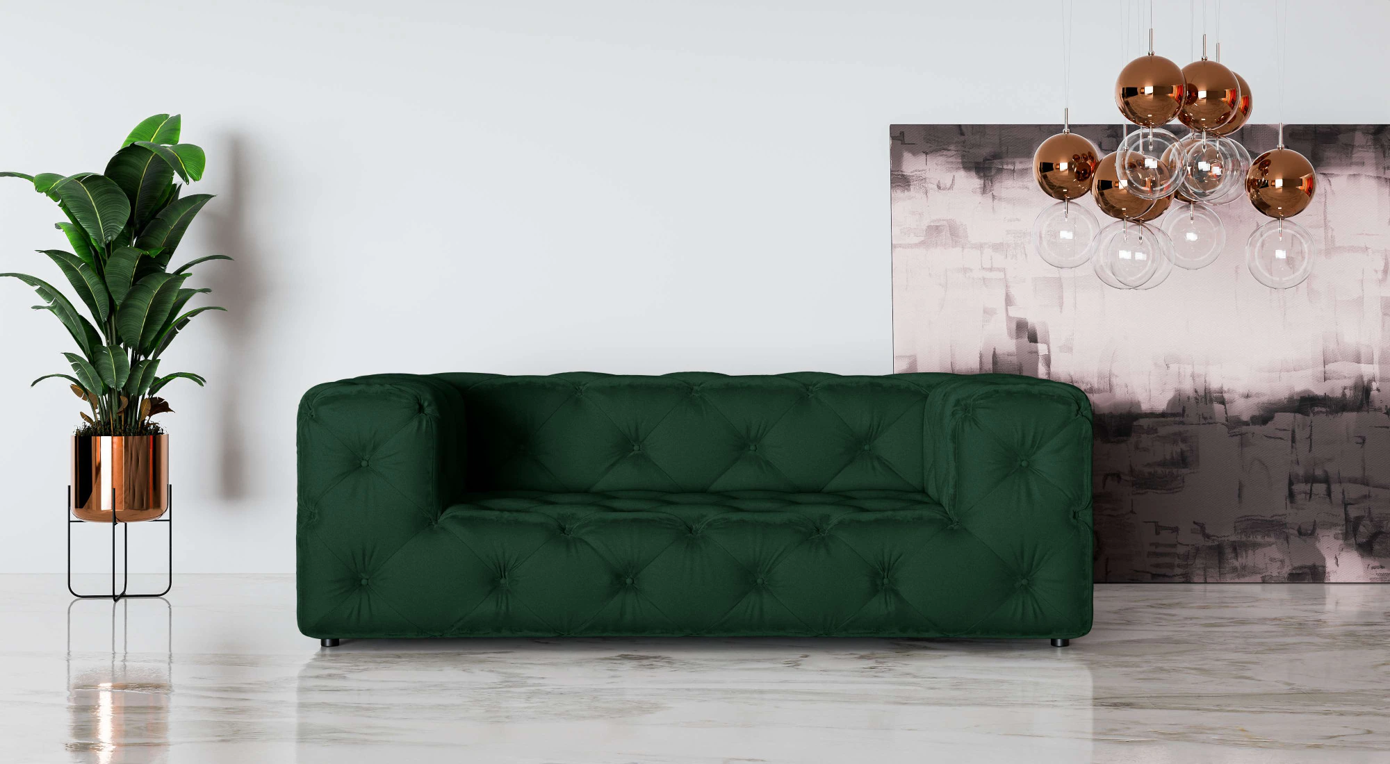 Places of Style 2-Sitzer "FOLLINA", 2-Sitzer Sofa mit klassischer Chesterfi günstig online kaufen