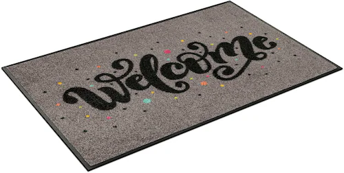 wash+dry by Kleen-Tex Fußmatte »Welcome Confetti«, rechteckig, 7 mm Höhe günstig online kaufen