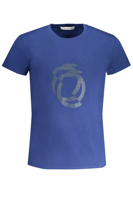 Trussardi T-Shirt Kurzarm T-Shirt Herren Blau mit Rundhals und günstig online kaufen