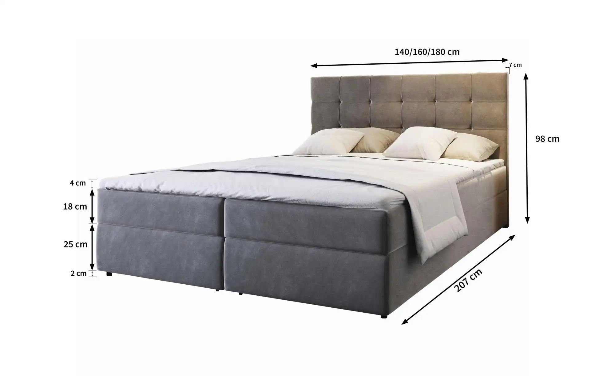 Masseno Boxbett GLOS 160x200 cm mit günstig online kaufen