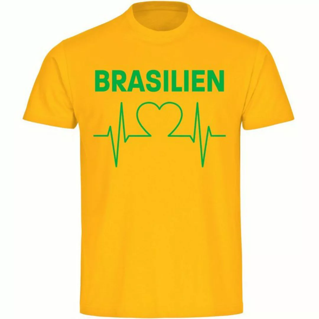 multifanshop T-Shirt Herren Brasilien - Herzschlag - Männer günstig online kaufen
