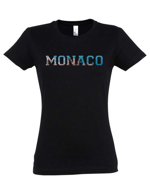 Urban Backwoods Print-Shirt Monaco Damen T-Shirt Skyline Stadt City Ville C günstig online kaufen