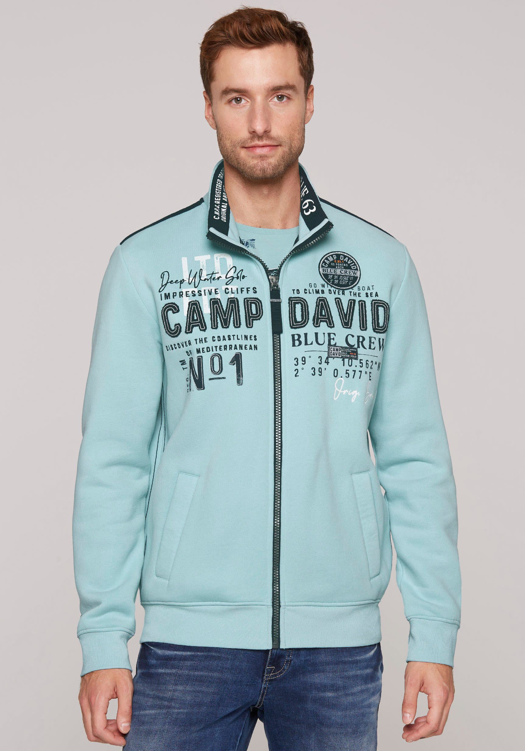 CAMP DAVID Sweatshirt, mit Label-Applikationen günstig online kaufen