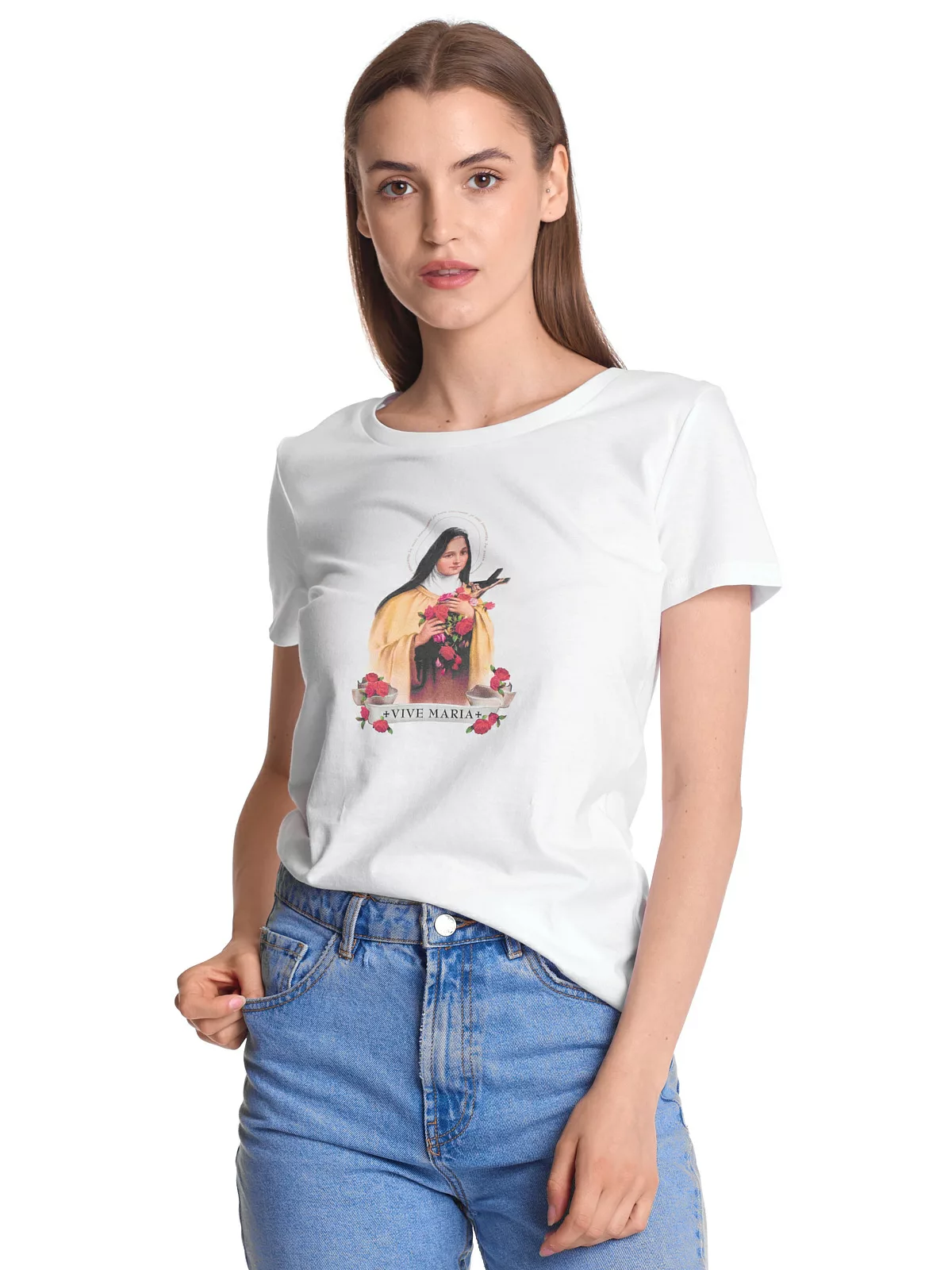 Vive Maria Holy Therese Damen T-Shirt weiss günstig online kaufen