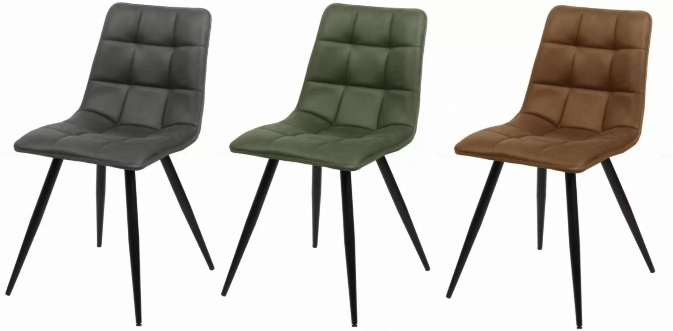 Stuhl Esszimmerstuhl Industrial Design Textil Metall günstig online kaufen