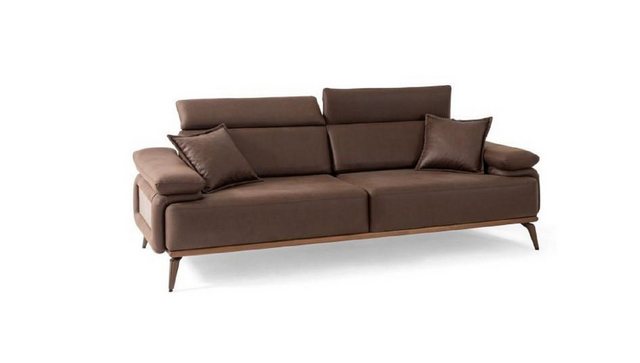 JVmoebel 3-Sitzer Braunes Sofa Designer 3-er Polstercouch Moderne Wohnzimme günstig online kaufen