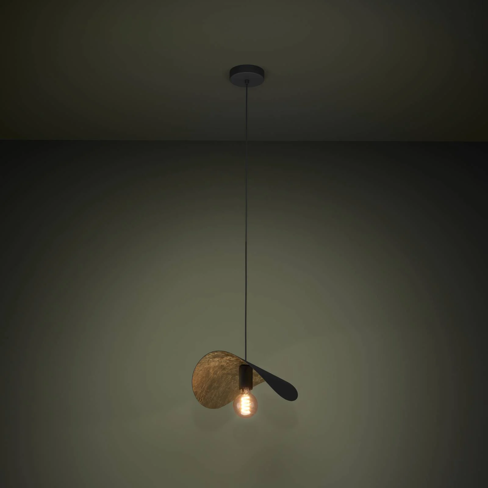 EGLO Stars Of Light Hängeleuchte Saceda L. 41cm schwarz/gold günstig online kaufen