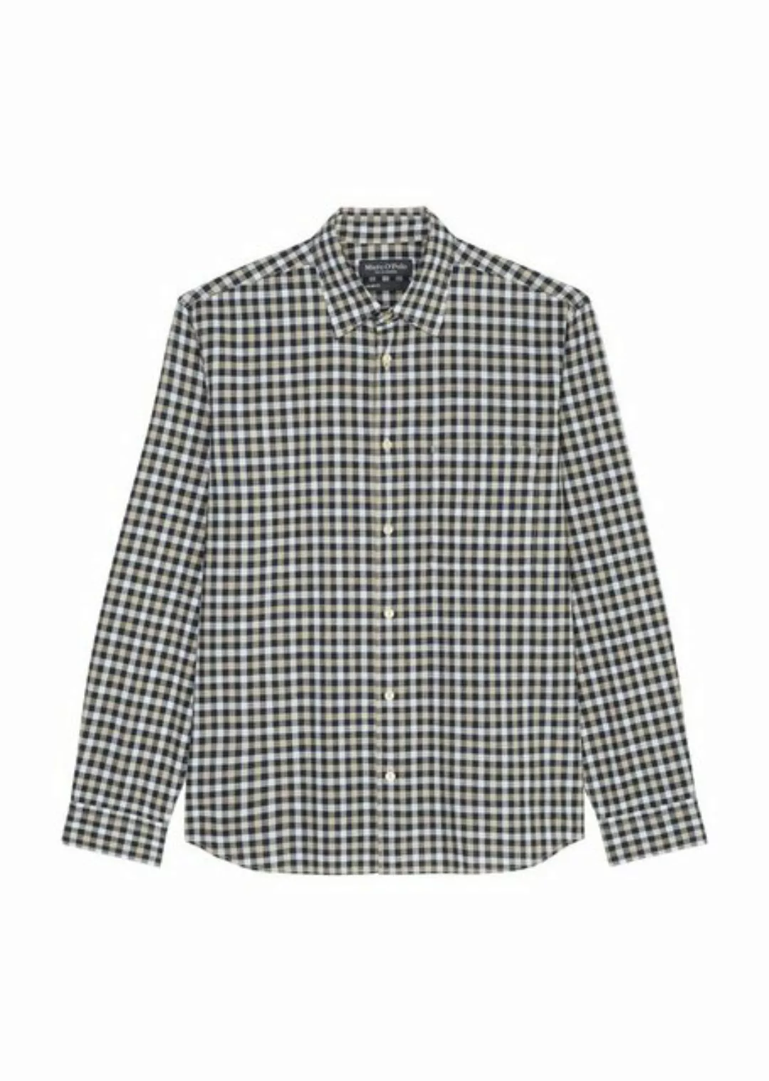 Marc O'Polo Langarmhemd Herren Hemd aus Bio-Baumwolle Regular Fit (1-tlg) günstig online kaufen