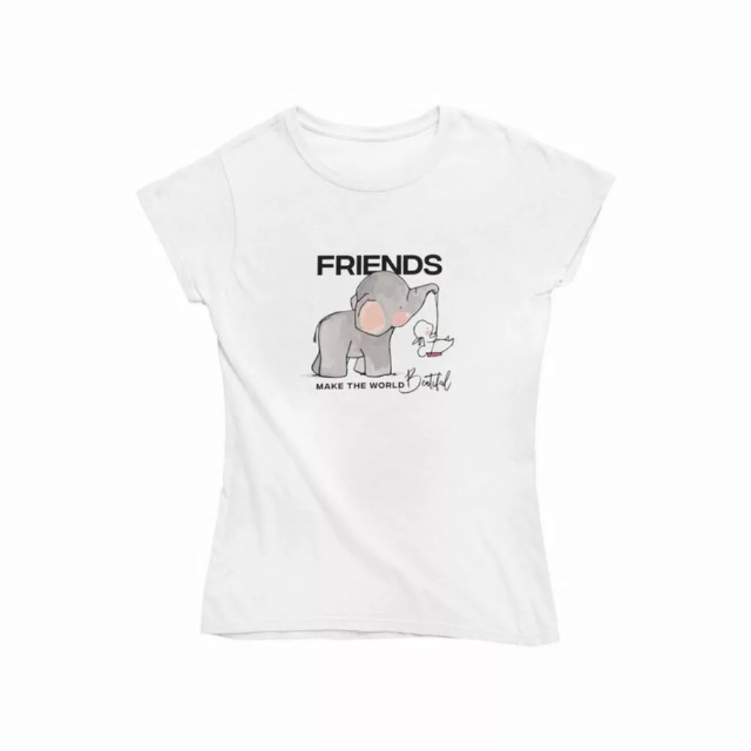 Novux T-Shirt FRIENDS Damen Tshirt Farbe Weiß günstig online kaufen