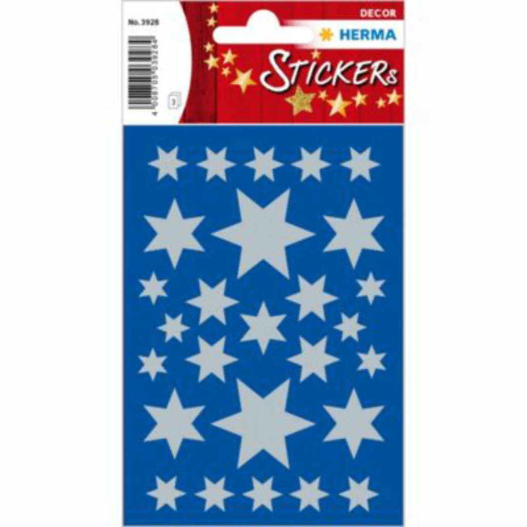 "Sticker Weihnachten DECOR ""Sterne"" silber Weihnachtsbaumschmuck" günstig online kaufen