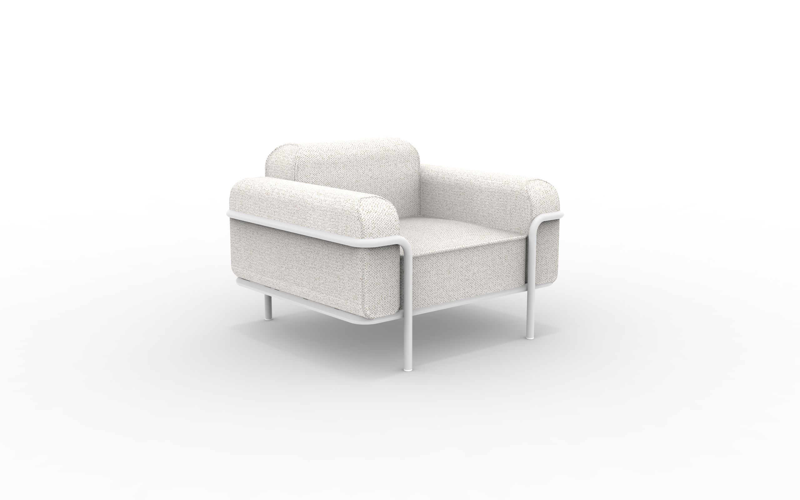 Hug bequemer Outdoorsessel - Lounge-Möbel Cream, Matt Weiß günstig online kaufen