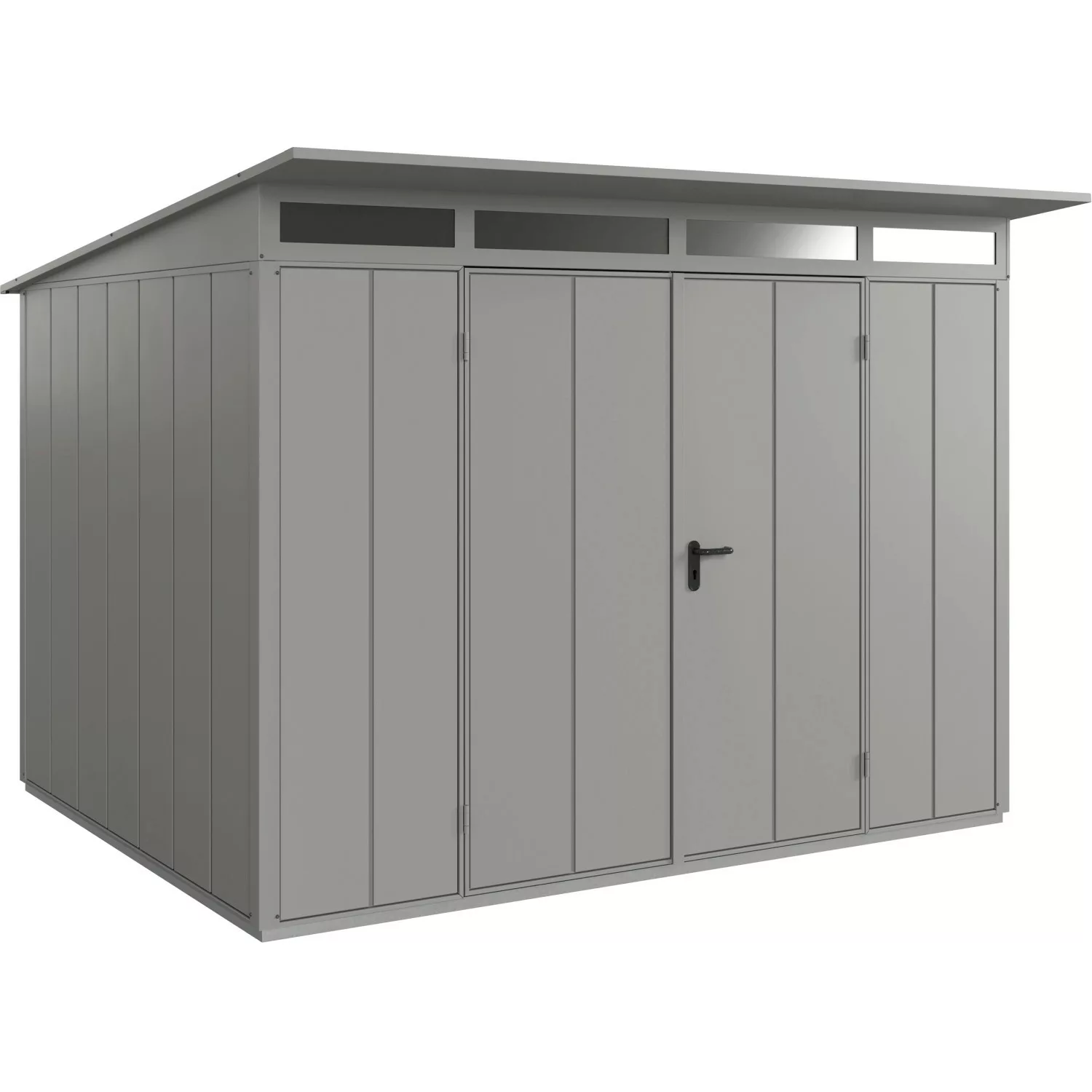 Ecostar Gerätehaus Elegant mit Pultdach Typ 3 RAL9007 Graualuminium Doppelt günstig online kaufen