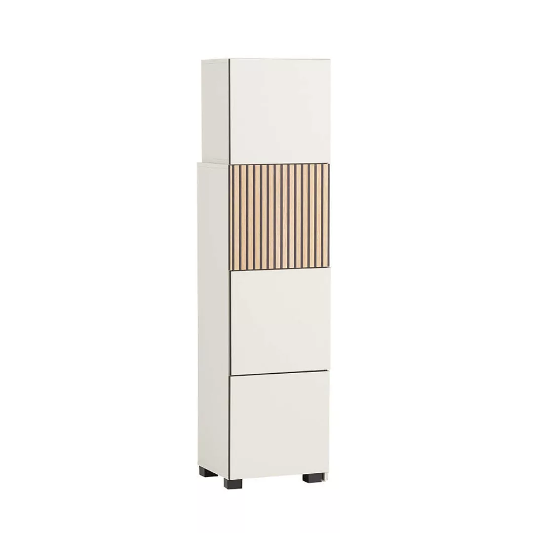 Regalschrank modern in beige mit Eiche Natur ALTAMURA-80 günstig online kaufen