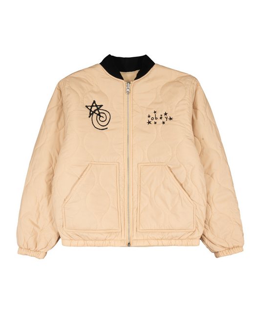 OBEY Sweatjacke Baseline Quilted Jacke Beige günstig online kaufen