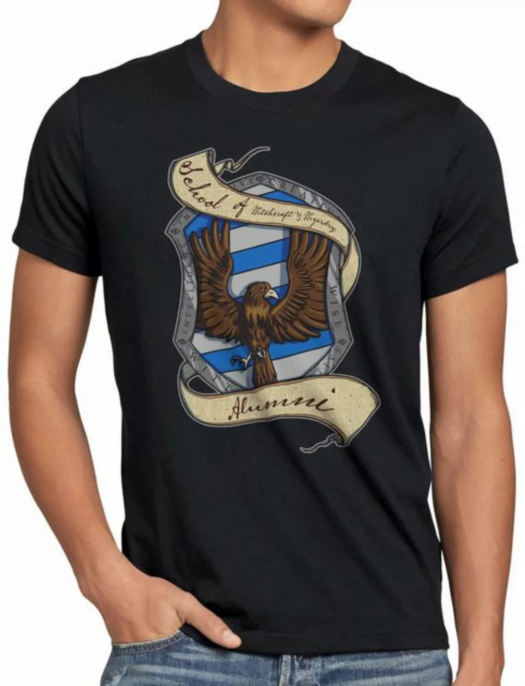 style3 Print-Shirt Herren T-Shirt Haus Adler Hut schule zauberei luft potte günstig online kaufen