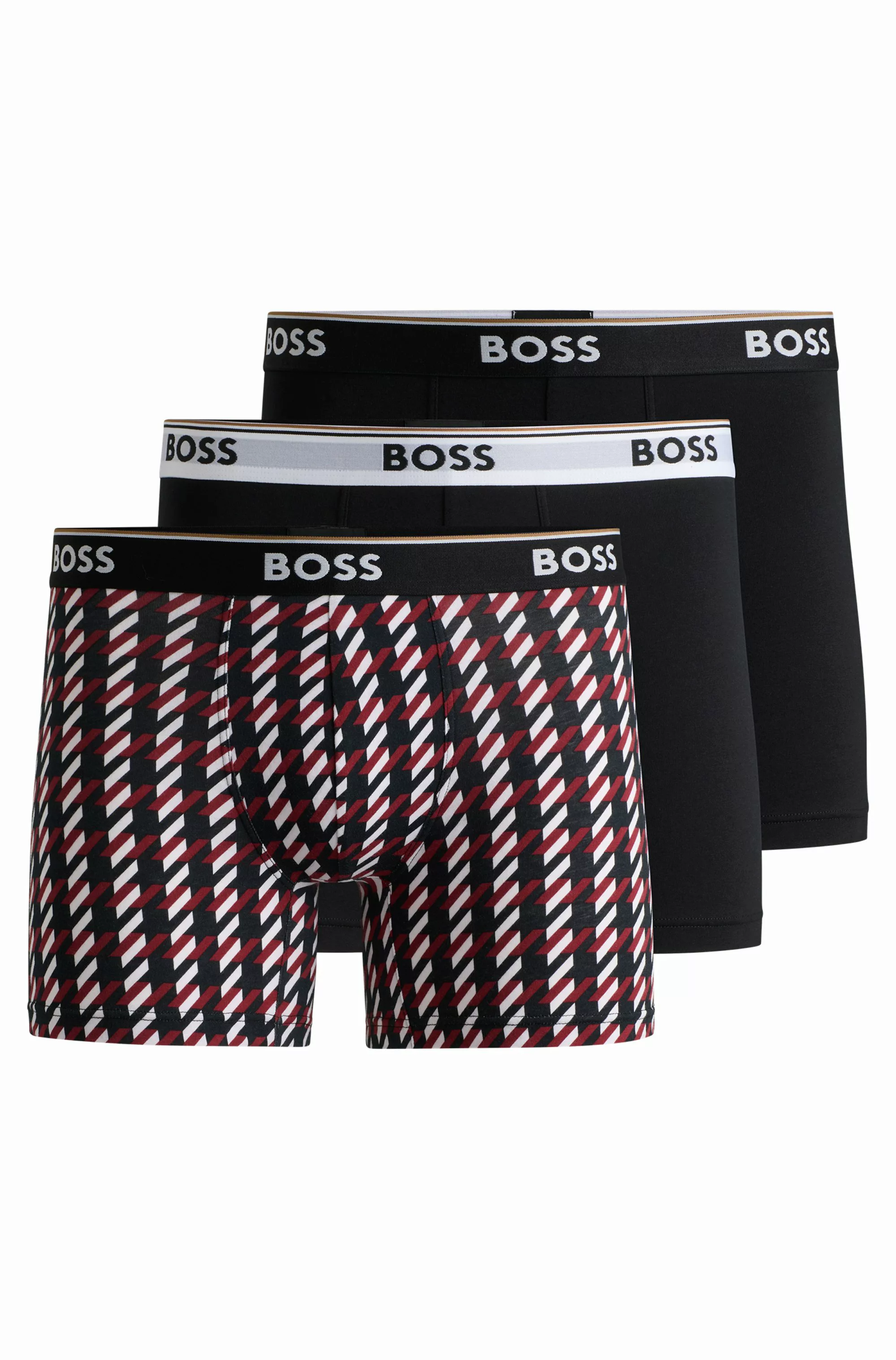 BOSS Boxershorts "BoxerBr 3P Pow", (3), mit angesetztem Bund günstig online kaufen