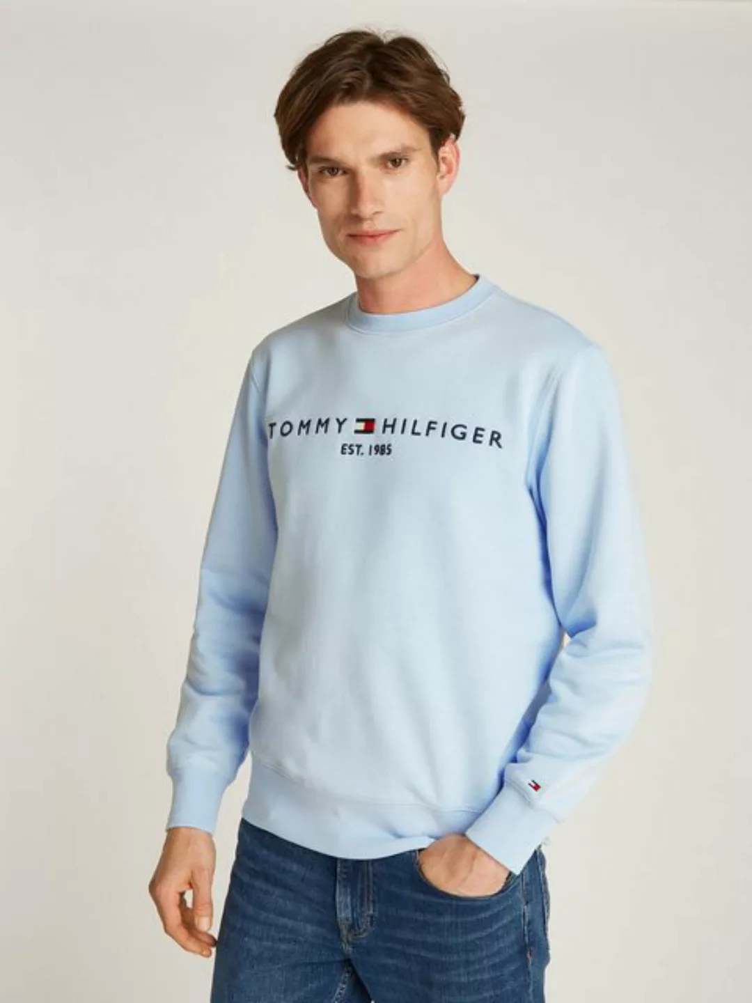 Tommy Hilfiger Sweatshirt TOMMY LOGO SWEATSHIRT mit klassischem Rundhalsaus günstig online kaufen