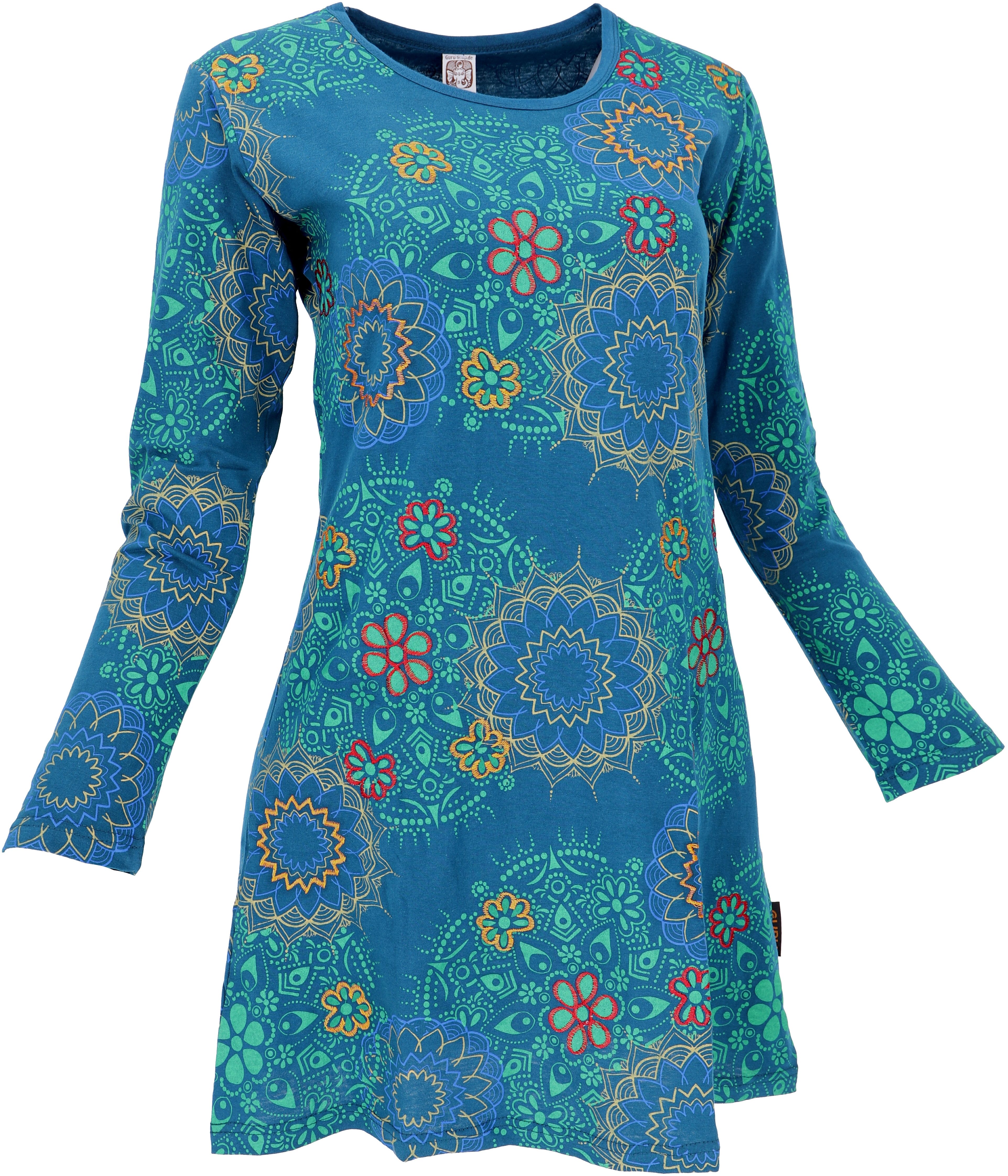 Guru-Shop Midikleid Besticktes Boho chic Minikleid, günstig online kaufen