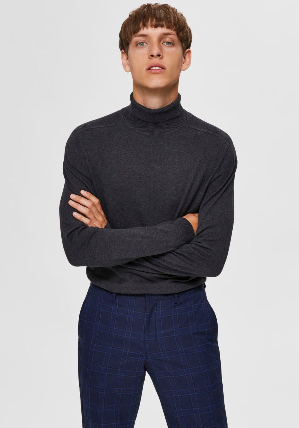 SELECTED HOMME Rollkragenpullover SLHBERG ROLL NECK günstig online kaufen