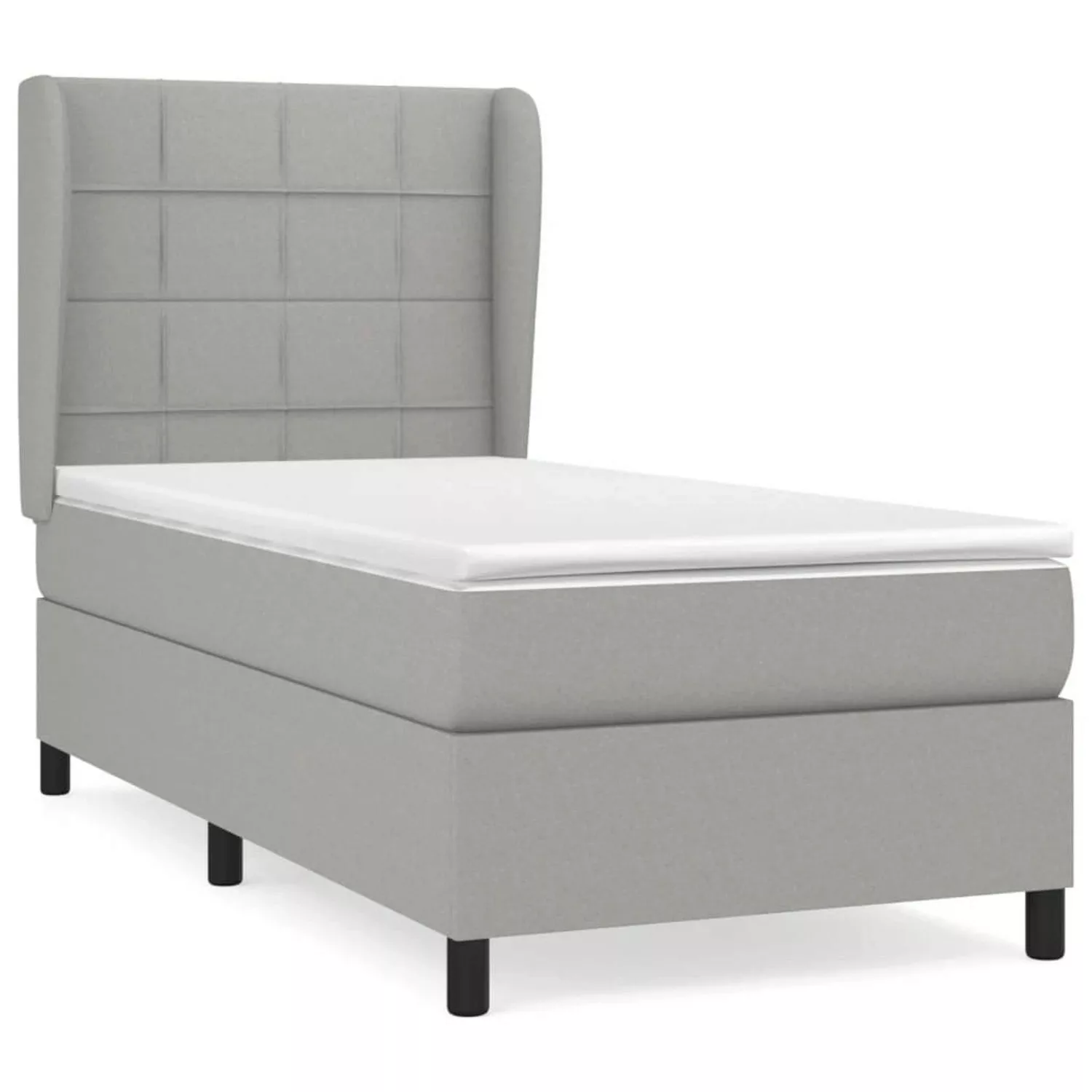 vidaXL Boxspringbett mit Matratze Hellgrau 80x200 cm Stoff1400161 günstig online kaufen