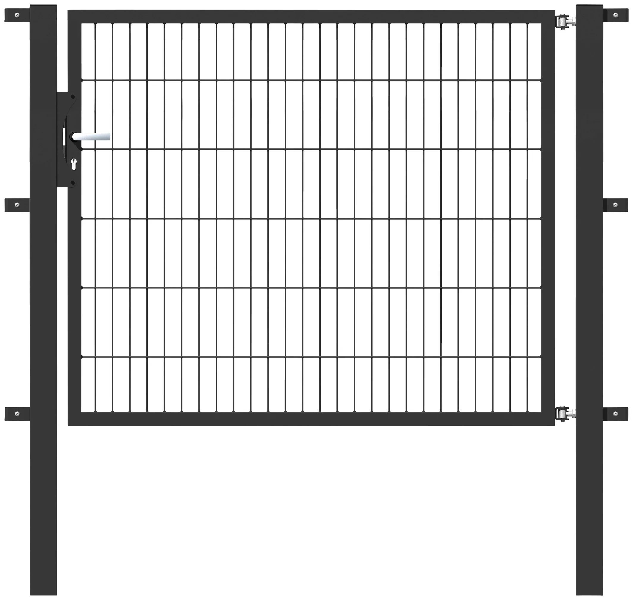 Metallzaun Einzeltor für Doppelstabmatte Anthrazit z. Einbeton. 160 cm x 20 günstig online kaufen