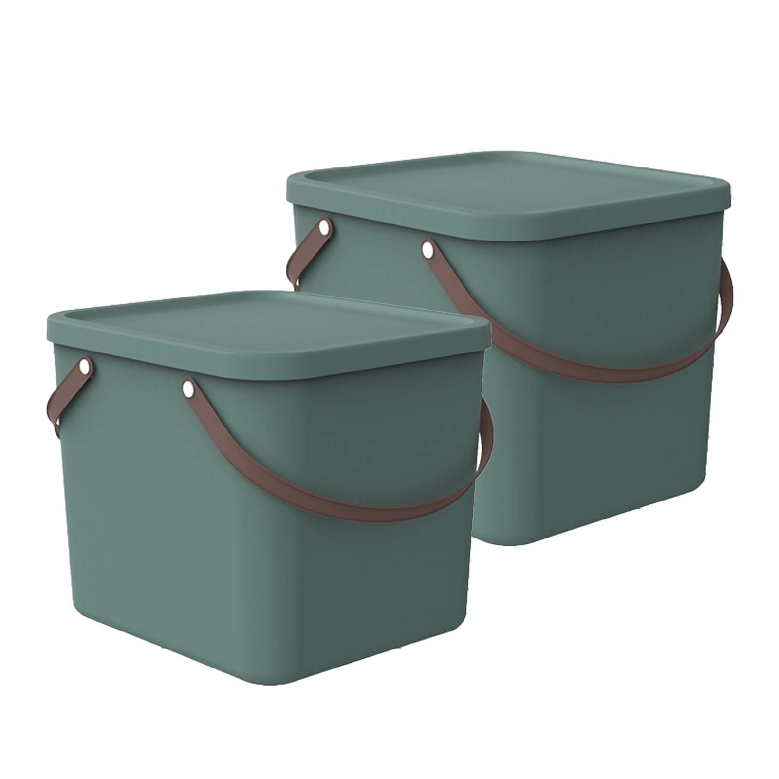 ROTHO Aufbewahrungsbox 2er-Set stapelbare Aufbewahrungskiste 40l günstig online kaufen