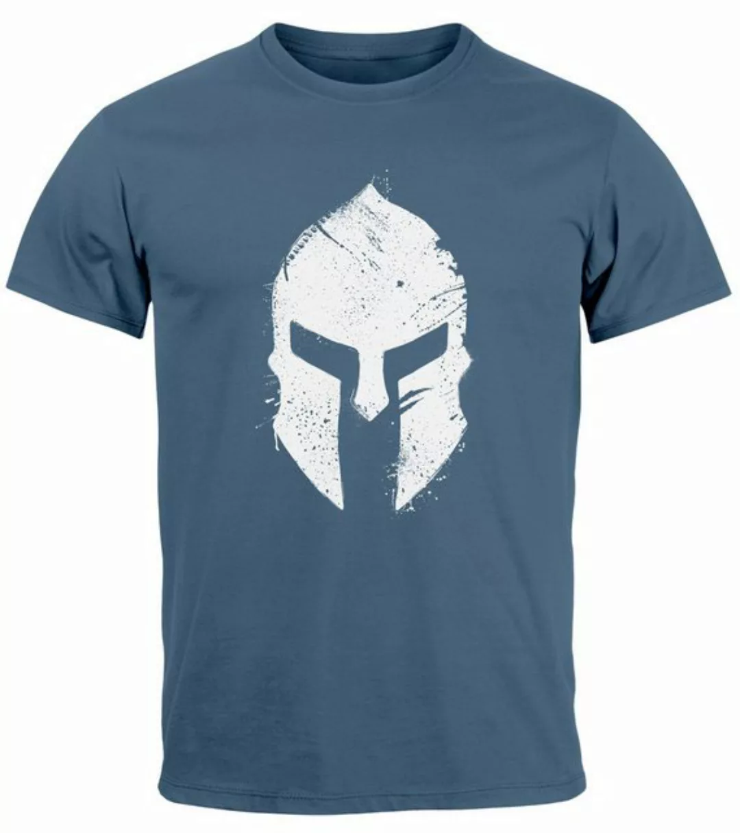 Neverless Print-Shirt Herren T-Shirt Print Sparta-Helm Aufdruck Gladiator K günstig online kaufen