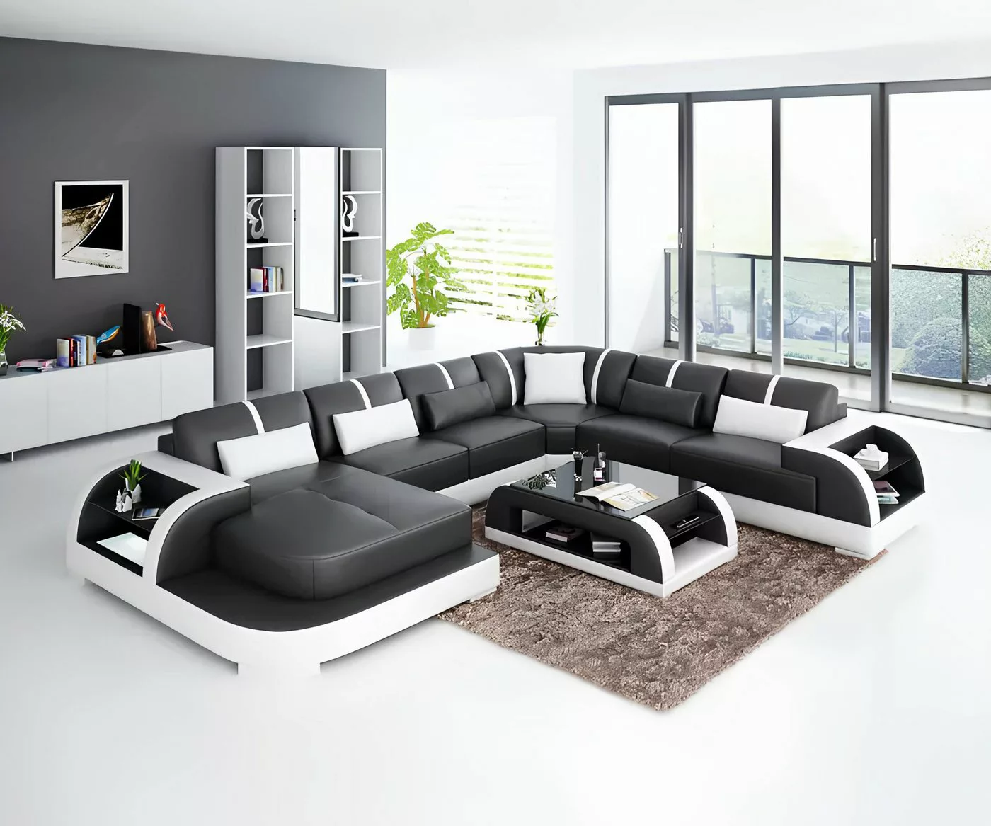 Xlmoebel Ecksofa Neue moderne Wohnzimmer-Sofa-Garnitur mit Ecksofa und Pols günstig online kaufen