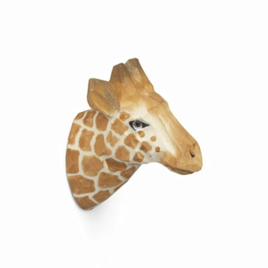 Wandhaken Animal holz bunt / Giraffe - Handgeschnitzt - Ferm Living - Bunt günstig online kaufen
