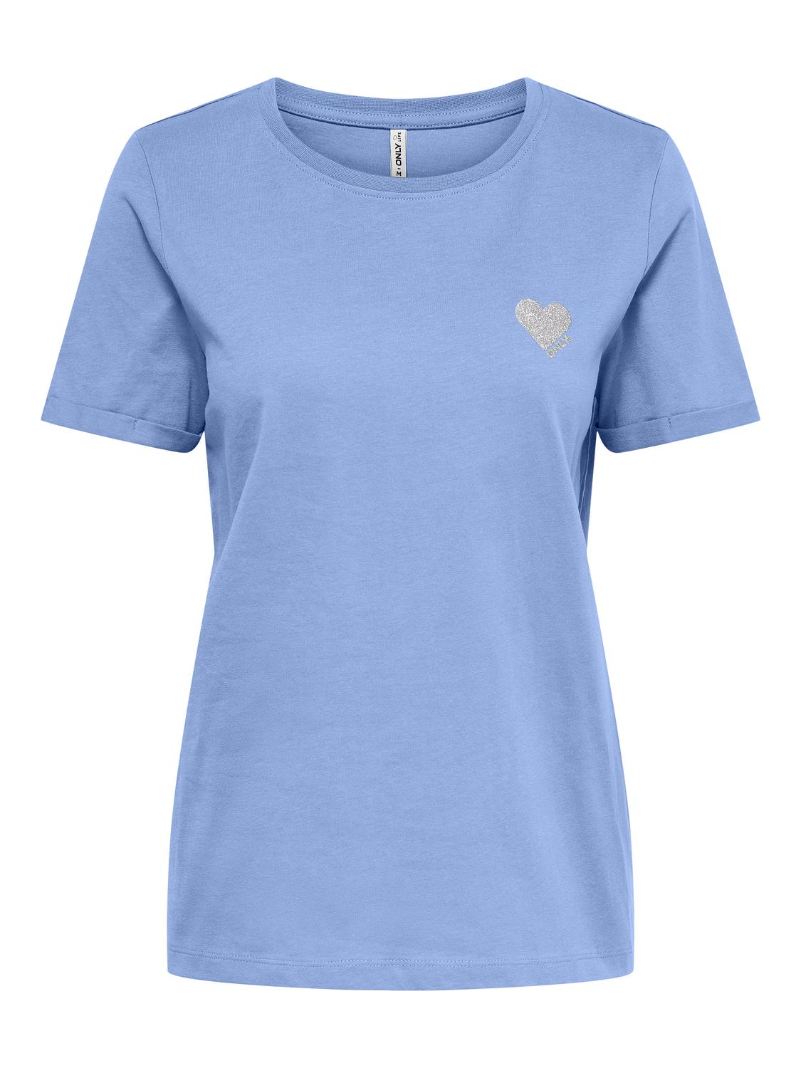 ONLY Kurzarmshirt "ONLKITA – T-Shirt mit Logo-Print und Rundhalsausschnitt" günstig online kaufen