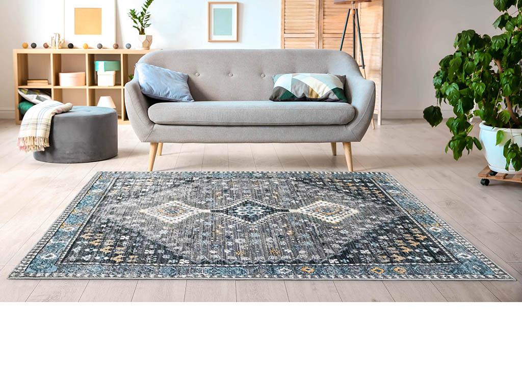 Teppich Vintage - Polypropylen - 200 x 290 cm - Grau - CLOSSY günstig online kaufen