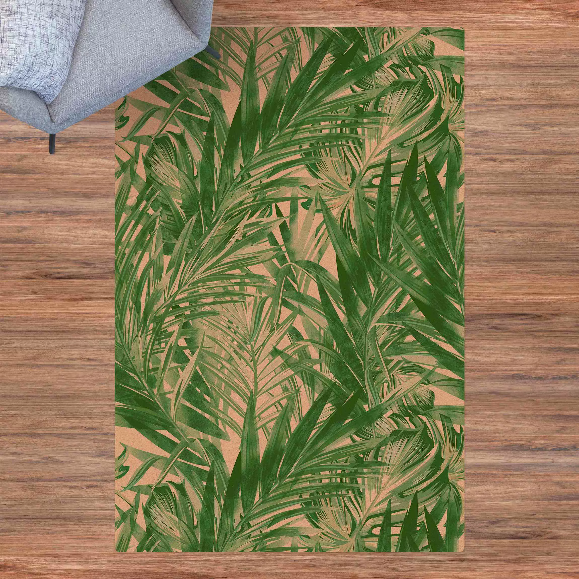 Kork-Teppich Tropisches Unterholz Grün günstig online kaufen